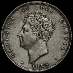 1825 George IV Bare Head Milled Silver Shilling Obverse