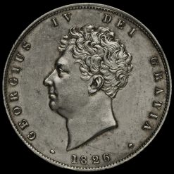 1826 George IV Milled Silver Half Crown Obverse