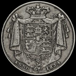 1834 William IV Milled Silver Half Crown Reverse