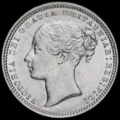 1874 Queen Victoria Young Head Silver Shilling Obverse