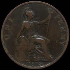 1895 Queen Victoria Veiled Head Penny Reverse