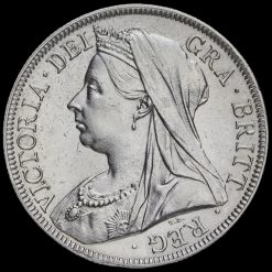 1898 Queen Victoria Veiled Head Silver Half Crown Obverse
