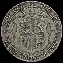 1904 Edward VII Silver Half Crown Reverse