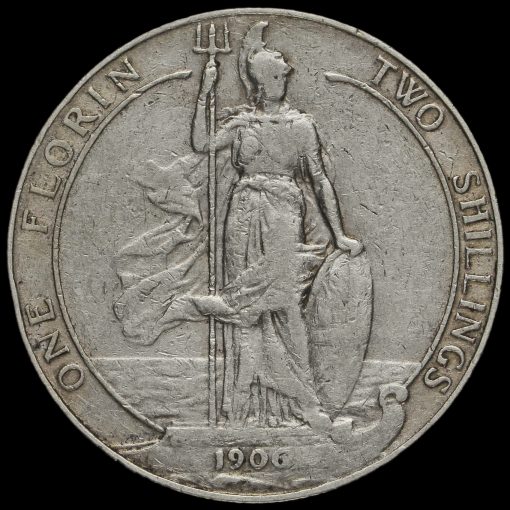 1906 Edward VII Silver Florin Reverse