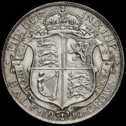 1914 George V Silver Half Crown Reverse