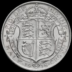 1918 George V Silver Half Crown Reverse