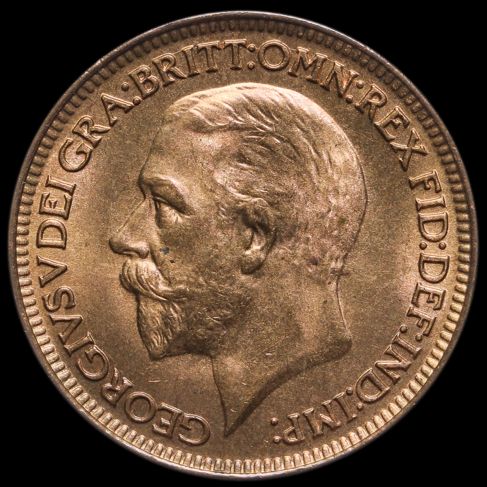 1930 George V Farthing, UNC