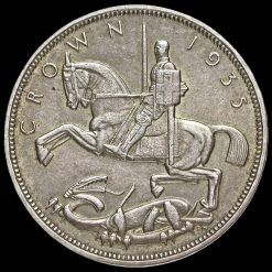1935 King George V Rocking Horse Silver Jubilee Crown Reverse