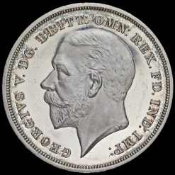 1935 George V Rocking Horse Raised Edge Silver Proof Crown Obverse
