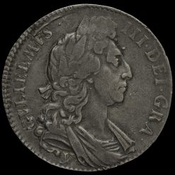 1696 William III Early Milled Silver Half Crown Obverse