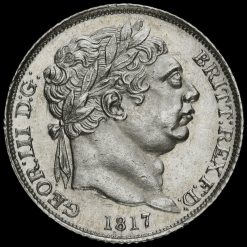 1817 George III Milled Silver Sixpence Obverse