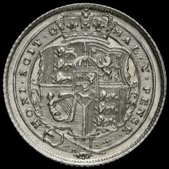 1817 George III Milled Silver Sixpence Reverse