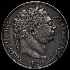 1820 George III Milled Silver Sixpence Obverse