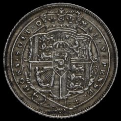 1820 George III Milled Silver Sixpence Reverse