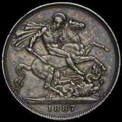 1887 Queen Victoria Jubilee Head Silver Crown Reverse