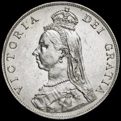 1887 Queen Victoria Jubilee Head Silver Florin Obverse