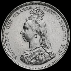 1887 Queen Victoria Jubilee Head Silver Shilling Obverse