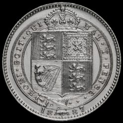 1887 Queen Victoria Jubilee Head Silver Shilling Reverse