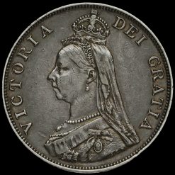 1888 Queen Victoria Jubilee Head Silver Double Florin Obverse