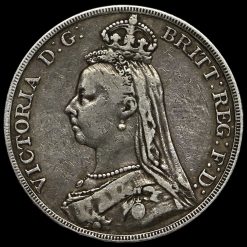 1889 Queen Victoria Jubilee Head Silver Crown Obverse