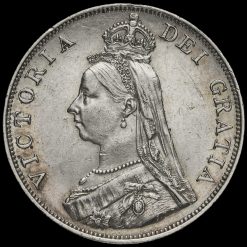 1889 Queen Victoria Jubilee Head Silver Double Florin Obverse
