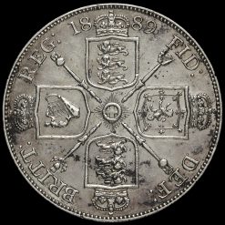 1889 Queen Victoria Jubilee Head Silver Double Florin Reverse