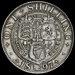 1897 Queen Victoria Veiled Head Silver Shilling Reverse