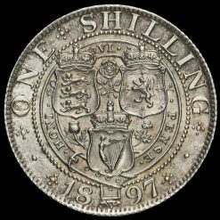1897 Queen Victoria Veiled Head Silver Shilling Reverse