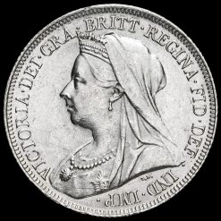 1900 Queen Victoria Veiled Head Silver Shilling Obverse