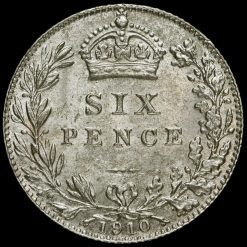 1910 Edward VII Silver Sixpence Reverse