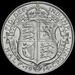 1914 George V Silver Half Crown Reverse