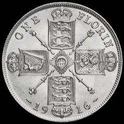 1916 George V Silver Florin Reverse