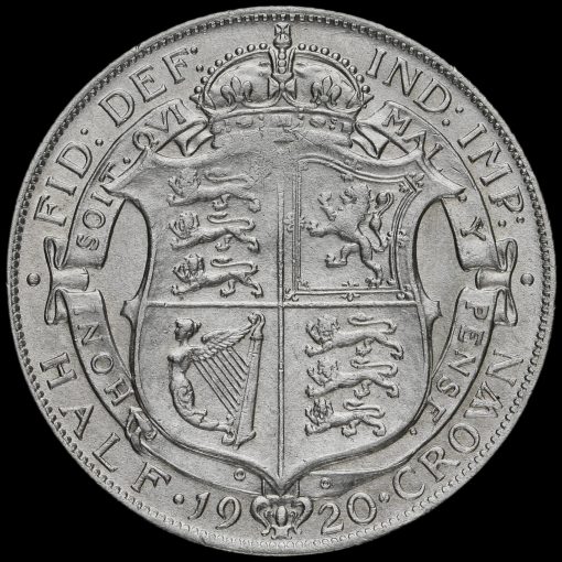 1920 George V Silver Half Crown Reverse