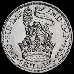 1934 George V Silver Shilling Reverse