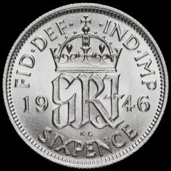 1946 George VI Silver Sixpence Reverse