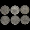 Germany 6 x Wilhelm II Silver 1/2 Mark Coins Obverse