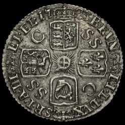 1723 George I Early Milled Silver SSC Sixpence Reverse