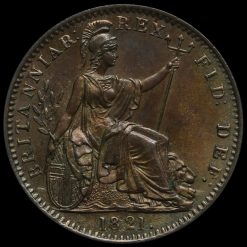 1821 George IV Copper Farthing Reverse