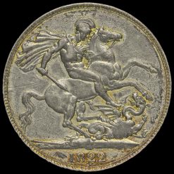 1822 George IV Milled Silver Secundo Crown Reverse