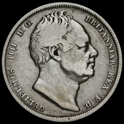 1834 William IV Milled Silver Half Crown Obverse