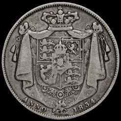 1834 William IV Milled Silver Half Crown Reverse