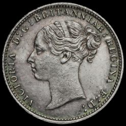 1883 Queen Victoria Young Head Silver Threepence Obverse
