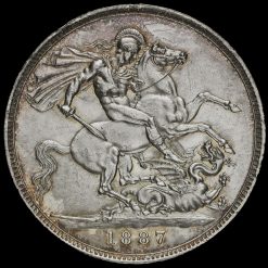 1887 Queen Victoria Jubilee Head Silver Crown Reverse