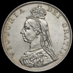 1887 Queen Victoria Jubilee Head Silver Double Florin Obverse
