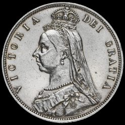 1887 Queen Victoria Jubilee Head Silver Half Crown Obverse