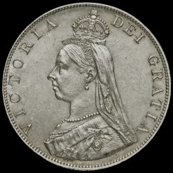 1887 Queen Victoria Jubilee Head Silver Double Florin Obverse