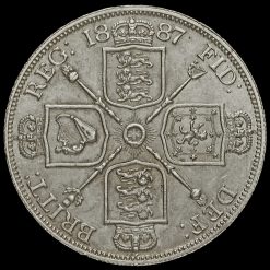 1887 Queen Victoria Jubilee Head Silver Double Florin Reverse