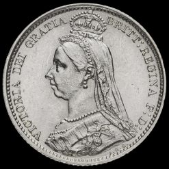 1888 Queen Victoria Jubilee Head Silver Sixpence Obverse