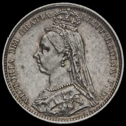1888 Queen Victoria Jubilee Head Silver Sixpence Obverse