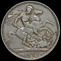 1891 Queen Victoria Jubilee Head Silver Crown Reverse